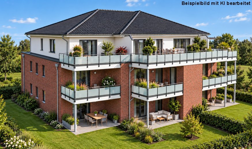 Neubauwohnung im Effizienzhaus-40, mit Balkon und Stellplatz